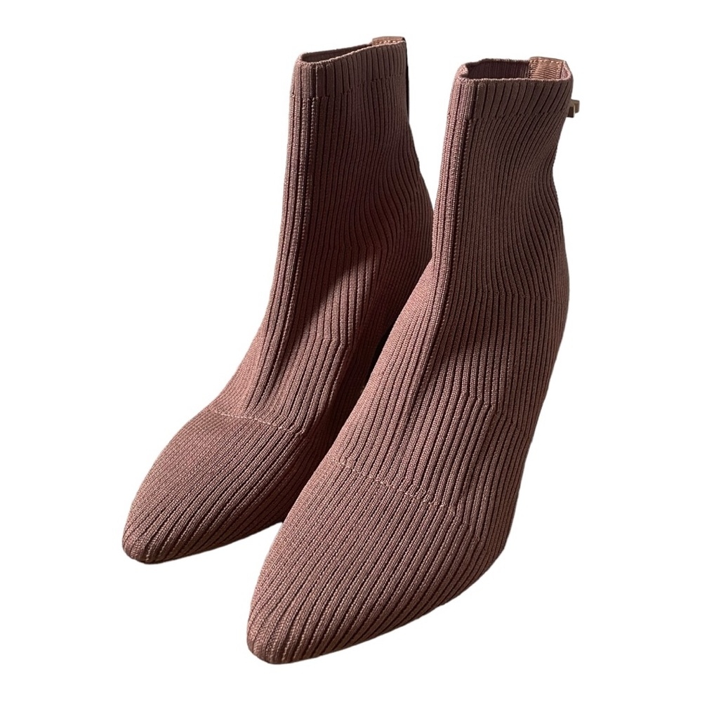 Steven By Steve Madden Neta Sock Booties Cognac B… - image 2